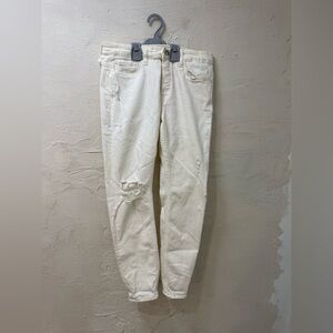Zara Cream Denim Trousers